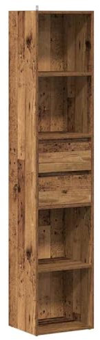 vidaXL Bücherregal Altholz-Optik 36x30x171 cm Holzwerkstoff, Bücherschrank, Lagerschrank, Büroregal, Lagerregal, Bücherablage, Büroschrank