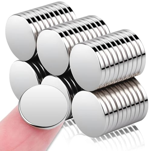 50Pcs Crafts Magnets, 12x2mm Small Fridge Magnets Neodymium Magnets for Muti-Use, Round Rare Earth Magnets for Whiteboard, Strong Cylinder Magnets for Notice Board Magnets, DIY, Office Magnets