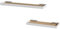 Vicco Wandregal Erni, hängendes Regal, Weiß/Eiche, 60 x 3 cm 2er-Set