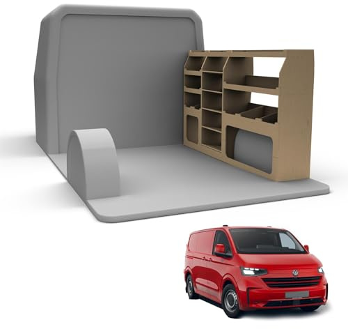 For VW Transporter 2024+ Plywood Racking Shelving Van Storage | Only fits Long (L2) Wheelbase, Tool Storage for Driver Side