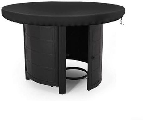 Cubierta para placa de fuego de tela Oxford 420D para uso en exteriores, diseñada para adaptarse a la mayoría de parrillas redondas y cestas de fuego (420D: 80 cm)