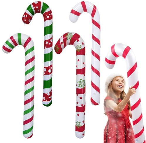 GIUSOBG 4 Stück Zuckerstangen Weihnachtsdeko 90cm Weihnachten Zuckerstangen | Zuckerstangen Weihnachtsdeko XL Wiederverwendbar Zuckerstangens für Weihnachtsdeko, für Weihnachtsdekoration, Kinderspielzeug