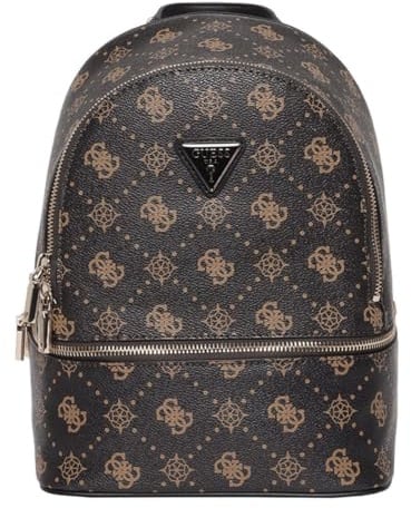 GUESS Rucksack Freizeitrucksack Silia Backpack Espresso Logo dunkelbraun