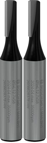 Bosch 2 608 628 378 - Fresas de ranurar - 8 mm, D1 5 mm, L 12,7 mm, G 51 mm (pack de 1) (Paquete de 2)