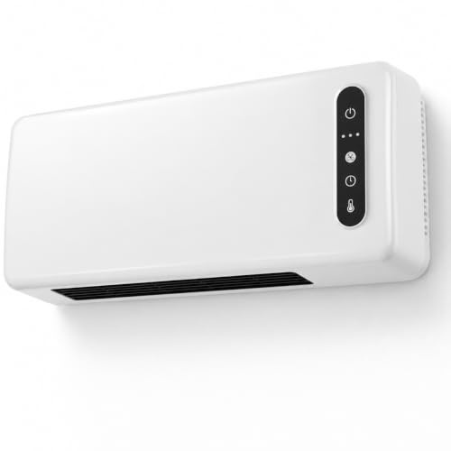 Termoconvettore Ceramico Elettrico da Parete con Funzione Ventilatore Estiva Telecomando e Timer Display LCD 2 Livelli di Potenza 1000W / 2000W – LEMAG SRL