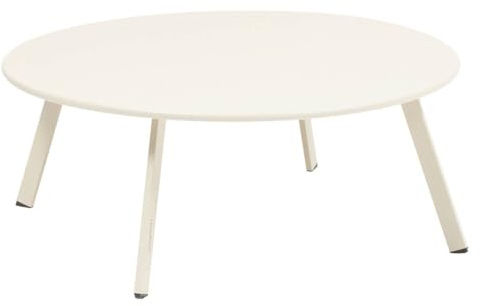Hespéride - Table d'Appoint Saona Argile, Acier Anti-Rouille, Résistant UV, D 90 x H 35 cm - pour Jardin, Terrasse, Balcon