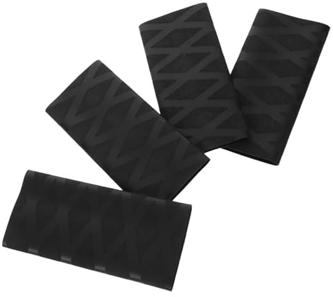 NIYANGLE 4pcs Table Tennis Racket Handle Sleeves, Heat Shrink Nonslip Sweat-absorbing Grip Wraps for Ping Pong Paddle Replacement, Black Sport Grip Tape for Training and Practice