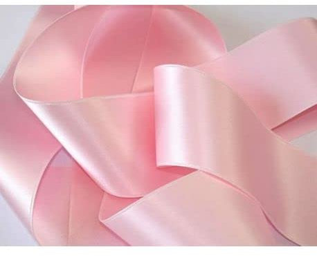 Ruban Satin Luxe Double Face 25 mm Coloris Rose Clair 2 Mètres