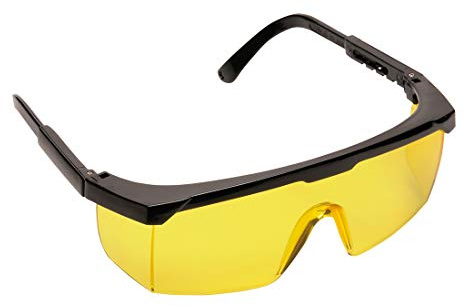 Portwest PW33 Safety Spectacles Side Protection | Amber, One Size, CE Certified, EN ISO 16321, EN 166, EN 170, Anti-Scratch Coating