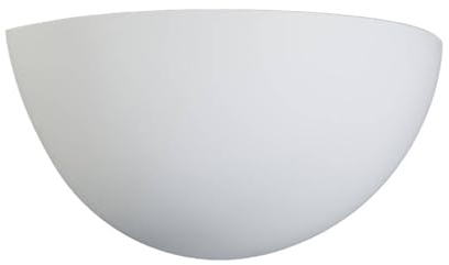 Lindby Gips Wandlampe weiß, bemalbar indirektes Licht Wandleuchte 1 flammig für Wohnzimmer Esszimmer Küche Flur Gipsleuchte Wand innen IP20