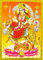 Crafts of India Goddess Durga Poster/Reprint Hindu Goddess Picture with Golden Foil (Unframed : Size 5X7 inches)