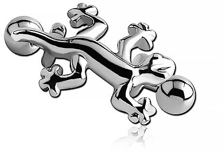 Inoki - Micro barbell arcade acier motif Salamandre