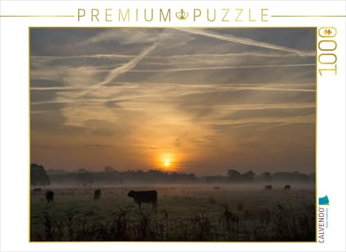 CALVENDO Puzzle Morgennebel in Schleswig-Holstein | 1000 Teile Lege-Größe 64 x 48 cm Foto-Puzzle für glückliche Stunden