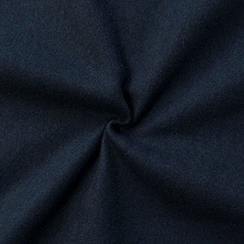 STOFFKONTOR Wollstoff Stoff Winter Basic - Meterware, Dunkel-Blau - zum Nähen von Mänteln, Jacken, Ponchos, Decken, Homeaccessoires uvm.