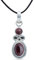 mantraroma Kettenanhänger 925 Silber Granat roter Stein Edelstein Kettenanhänger Damen Sterling Silber Halskette Anhänger Geschenk (MAH-075-02)