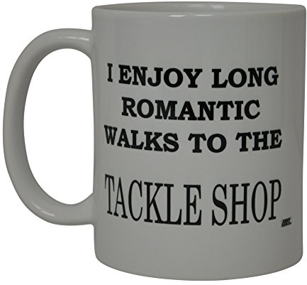 Rogue River Coffee Mug Fishing Fish Romantic Walks To The Tackle Shop Novelty Cup Great Gift Idea For Men Him Dad Grandpa Fisherman