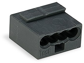WAGO 243 XXX Micro Clamp Mini WAGO – DISTRIBUTION BOARD CLIPS Clamp, 25 Stück 4-fach, dark grey, 25
