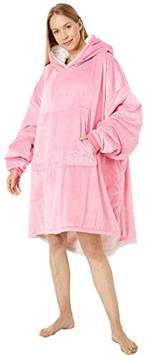 THE COMFY Original | Oversized Microfiber & Sherpa Wearable Blanket, Seen On Shark Tank, One Size Fits All Pink
