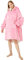 THE COMFY Original | Oversized Microfiber & Sherpa Wearable Blanket, Seen On Shark Tank, One Size Fits All Pink
