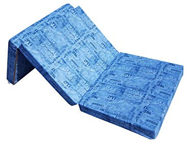 Natalia Spzoo - Faltmatratze 195 x 65 x 10 cm für einen erholsamen Schlaf – Klappmatratze mit Schaumstoffkern & abnehmbarem Bezug – 3-teilige klappbare Schlafmatte