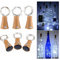Toifucos Solar Wine Bottle Lights, 6 Pack 20 LED Waterproof Copper Cork Shaped Lights Firefly String Lights for DIY Wedding Party Outdoor, Holiday, Garden, Patio Pathway Decor, White