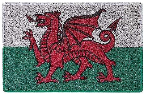 Nicoman Wales Dragon Flag Doormat Door Mat-(60x40cm, Wales)