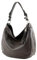 modamoda de T200 Damen Leder Schultertasche Henkeltasche handmade in Italy, Farbe:Dark Chocolate