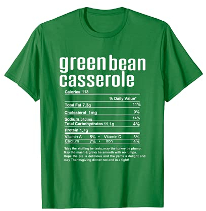 Faitout de haricots verts pour Thanksgiving Christmas T-Shirt