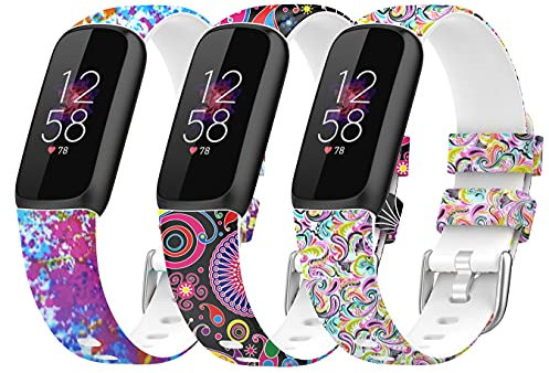 Hoopyeecase Compatible avec Fitbit Luxe Bracelet, Mou Silicone Bracelet Modèle Bracelet de Montre Remplacement Accessoires pour Fitbit Luxe SmartWatch Montre Bande Femme Homme