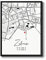 Poster Stadtplan personalisiert mit Koordinaten | schwarz-weiß Bild ZUHAUSE mit gps-Daten | minimalistischer Druck Wanddeko | Geschenk Einzug Hausbau Hochzeit Umzug