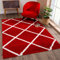 SANAT Madrid Shaggy Teppich - Hochflor Teppiche für Wohnzimmer, Schlafzimmer, Küche - Rot, Größe: 200X290 cm
