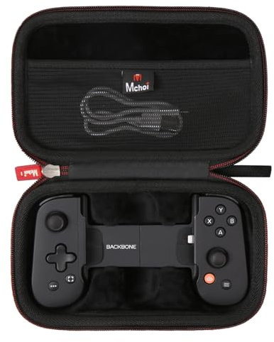 Mchoi Mobile Gaming Controller Case Fits for Backbone One Mobile Gaming Controller, with Mesh Pocket for USB Cable and Accessories, Case Only