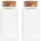 Magic Season Decorative Round Glass Bottles with Cork Stoppers (2 Pcs / 100 ml)