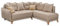 Stella Trading Pamplona Ecksofa mit Schlaffunktion, Beige - Moderne Eckcouch in L-Form mit Bettkasten - 244 x 91 x 212 cm (B/H/T)