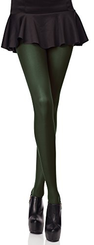 Merry Style Collants opaques en microfibre 70 deniers pour femme, vert bouteille, XS/S