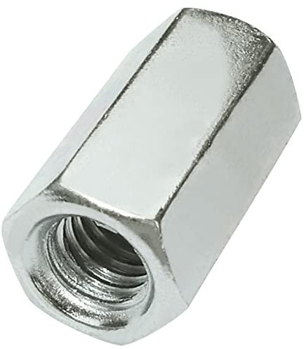 AERZETIX - C58222 - Satz mit 10 Verbindungsmuttern sechseckig verlängert M5x15mm - verlängerungsmutter für metrisches gewinde - verzinkter stahl