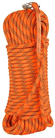 Kletterseil 8mm Statisches Sicherheitsseil 49ft 82ft 115ft 148ft Hochfestes Rettungsseil Eiskletterausrüstung Fallschirmseil Baumschaukel Für Wandern Camping ( Color : Orange , Size : 8mm x 40m )
