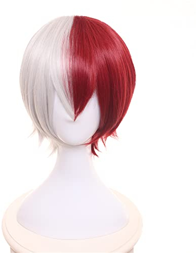 YXZCOS Perücke 【My Hero Academia: Todoroki Shoto】 Cosplay Perücke Halloween Perücken Fasching Damen-/Herrenperücke Karneval Wig