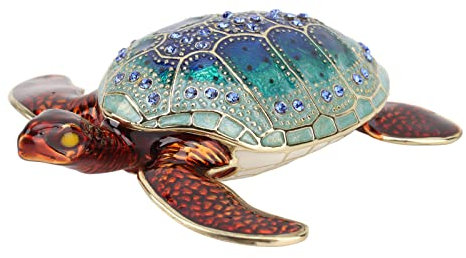 HEEPDD Meeresschildkröten-Ornament AnlaufbestäNdige Schildkröten-Schmuckschatulle FüR Heimdekoration