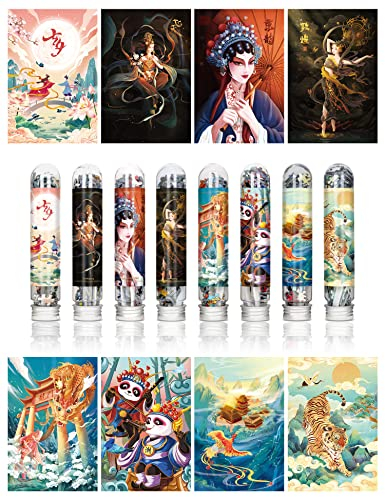 Mini-Puzzles für Erwachsene (8 Packungen) 150 Teile pro Packung, doppelseitiges Puzzle mit Referenzplan, Mikropuzzle, mit Pinzette für kleine Puzzles, geeignet als Geschenk