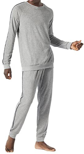 Schiesser Herren Schlafanzug Lang - Weiches Flanell - Modern Nightwear Pyjamaset