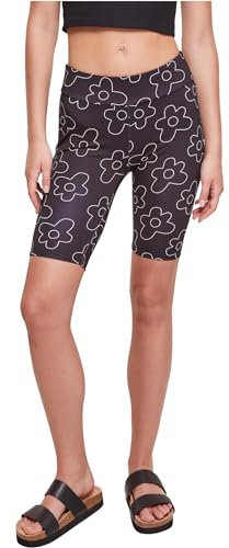 Urban Classics Ladies High Waist AOP Tech Cycle Shorts Frauen Short schwarz 3XL