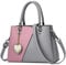 FOLOVEYA Elégant Sac à Main Femme Pendentif Coeur Sac Fourre Tout Sac Dames PU Cuir Sac à Bandoulière Ville Sacs Portés Epaule Sac Tote Travail Achats Fête Voyage Sac Messager Gris Rose A