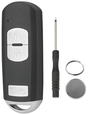 3-button flip car key case for Mazda 2 3 5 6 RX-8MX-5 with screwdriver and key ring and CR2032 batteries