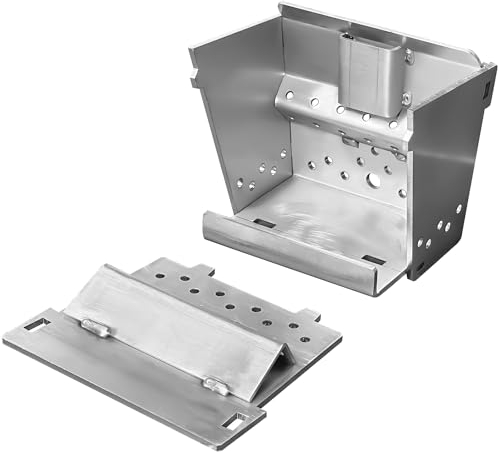 Protalwell Braciere per stufa Pelpro PP130, stufa a pellet a focolare piacevole e quadra-Fire, in acciaio inox, argento, parti di ricambio per stufa a pellet, alta efficienza, autoportante, nessun