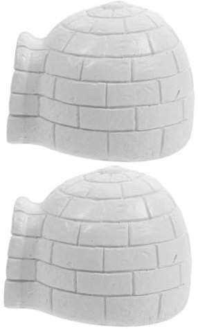 Ciieeo 2St Mini-Iglu kleines Eishaus-Handwerk Antarktis-Figur kinderspielzeug Modelle simuliertes Eishaus-Ornament Eishausfiguren zur Dekoration Aquarium Statue Sandkasten Dekorationen