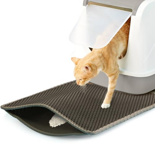 CanadianCat Company | Katzenklo Matte Katzenstreu Matte, Vorleger für Katzentoilette, Katzenmatte, Katzenstreumatte, anthrazit, 60 x 45 cm
