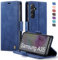 XYGLOW Handyhülle für Samsung Galaxy A35 5G Hülle Klappbar Premium PU Lederhülle Klapphülle【RFID Schutz】 Kartenfach Standfunktion Schutzhülle für Samsung A35 5G Flip Case Wallet Tasche Cover, Blau