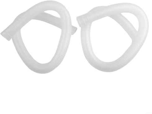 Lot de 2 tuyaux de rechange pour piscine hors sol, pour tuyau de piscine hors sol, durable et pratique de 3,8 cm (blanc)