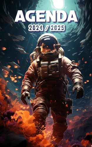 Agenda Scolaire 2024 2025: 1 PAGE par JOUR | Septembre 2024 à Juillet 2025 | Collège, Lycée et Etudiants | Atterrissage Astronaute